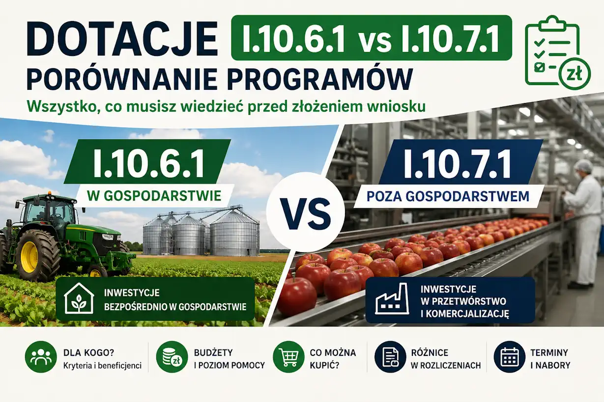 Dotacje I.10.6.1 vs I.10.7.1: porównanie programów