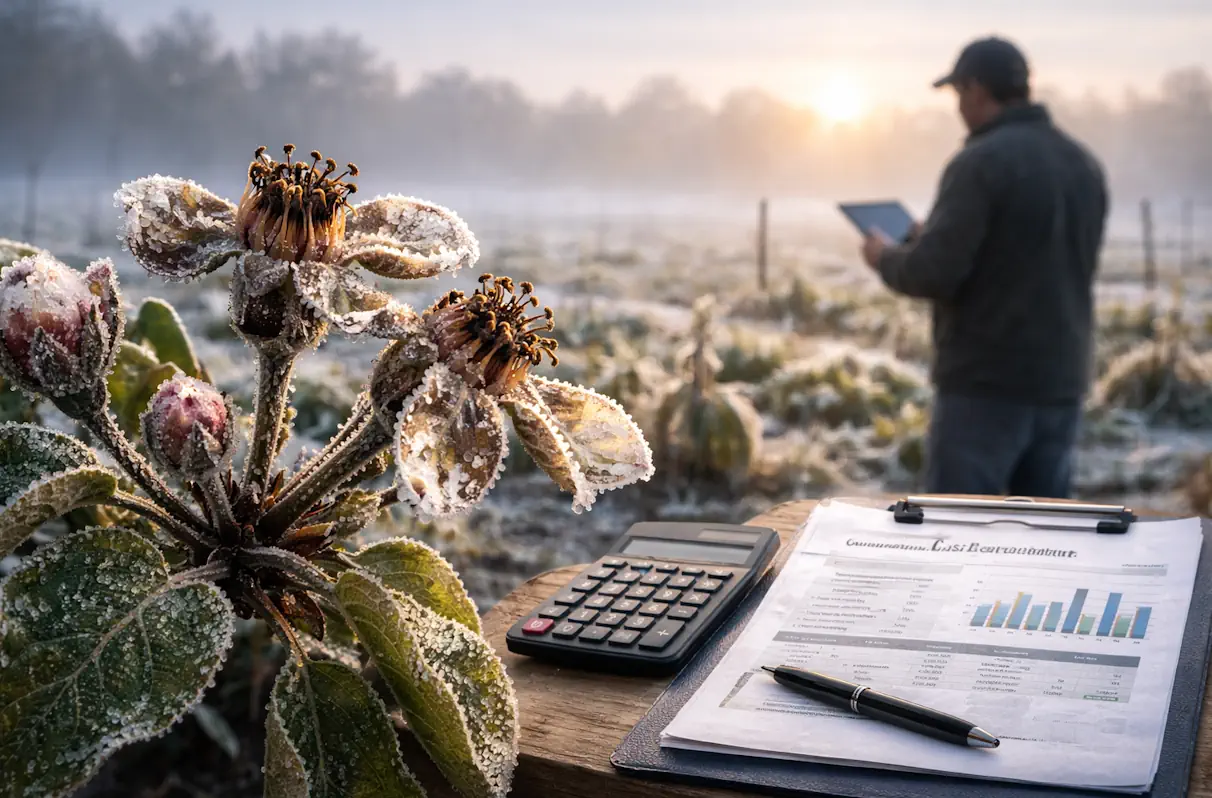 Raport kosztów uprawy po wiosennym przymrozku: co robić w gospodarstwie, doradztwie i łańcuchu dostaw