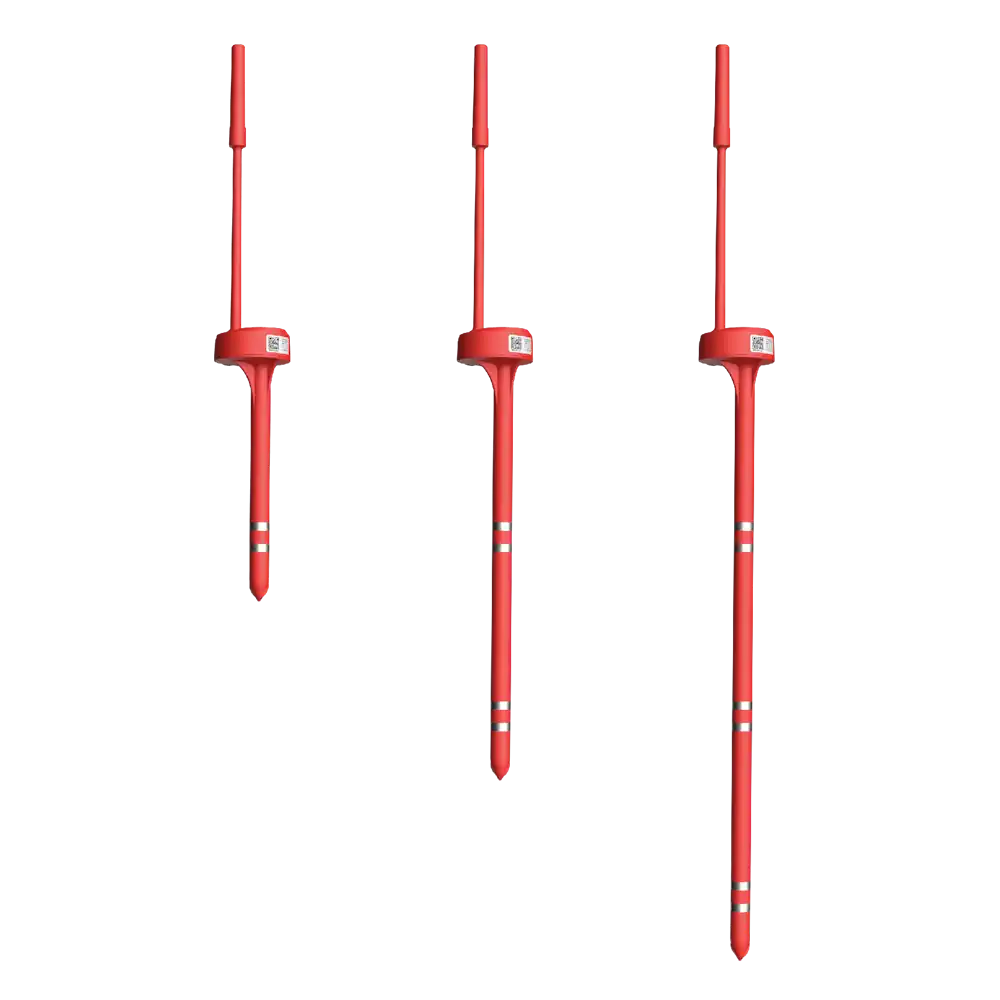 Three soil moisture probes of different lengths for measurements within the soil profile
