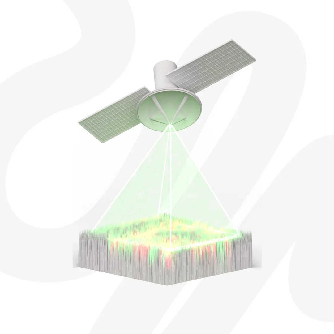 Satellite observing crop condition and variability within a field