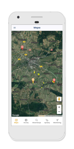 Farmportal - Aplikacja mobila - mapa